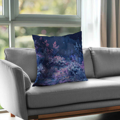 Cold Night Poly Twill Throw Pillow - Cozy Home Decor Accent