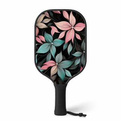 Ensemble de pagaies de pickleball décontractées à fleurs désaturées pour le sport