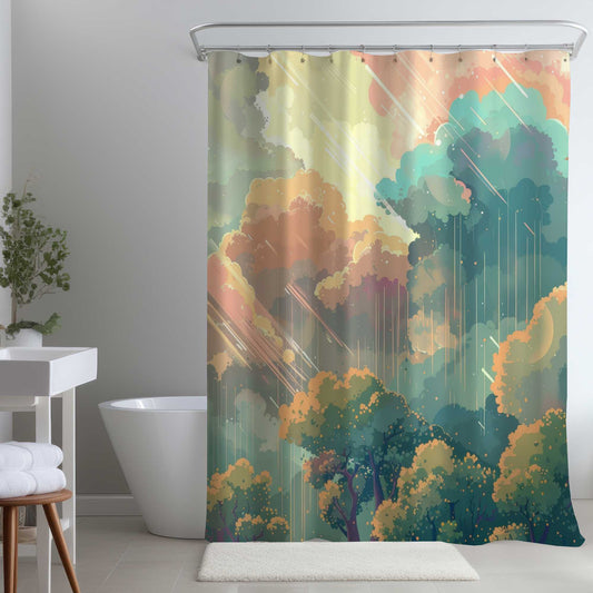 Rideau de douche Crystal Winds | Élément de décoration élégant