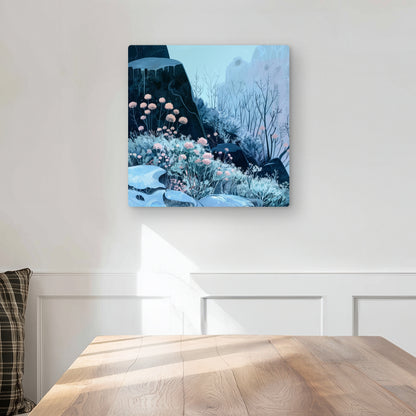 Annual Freeze - Beige Metal Print for Elegant Home Decor