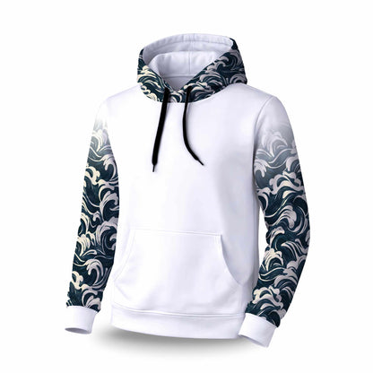 Sweat à Capuche Pullover Manches Courtes Midnight Ocean Flow | Vêtements