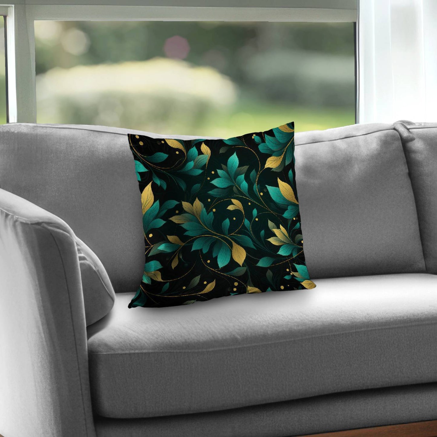 Twirling Twigs Turquoise Poly Twill Throw Pillow Insert |