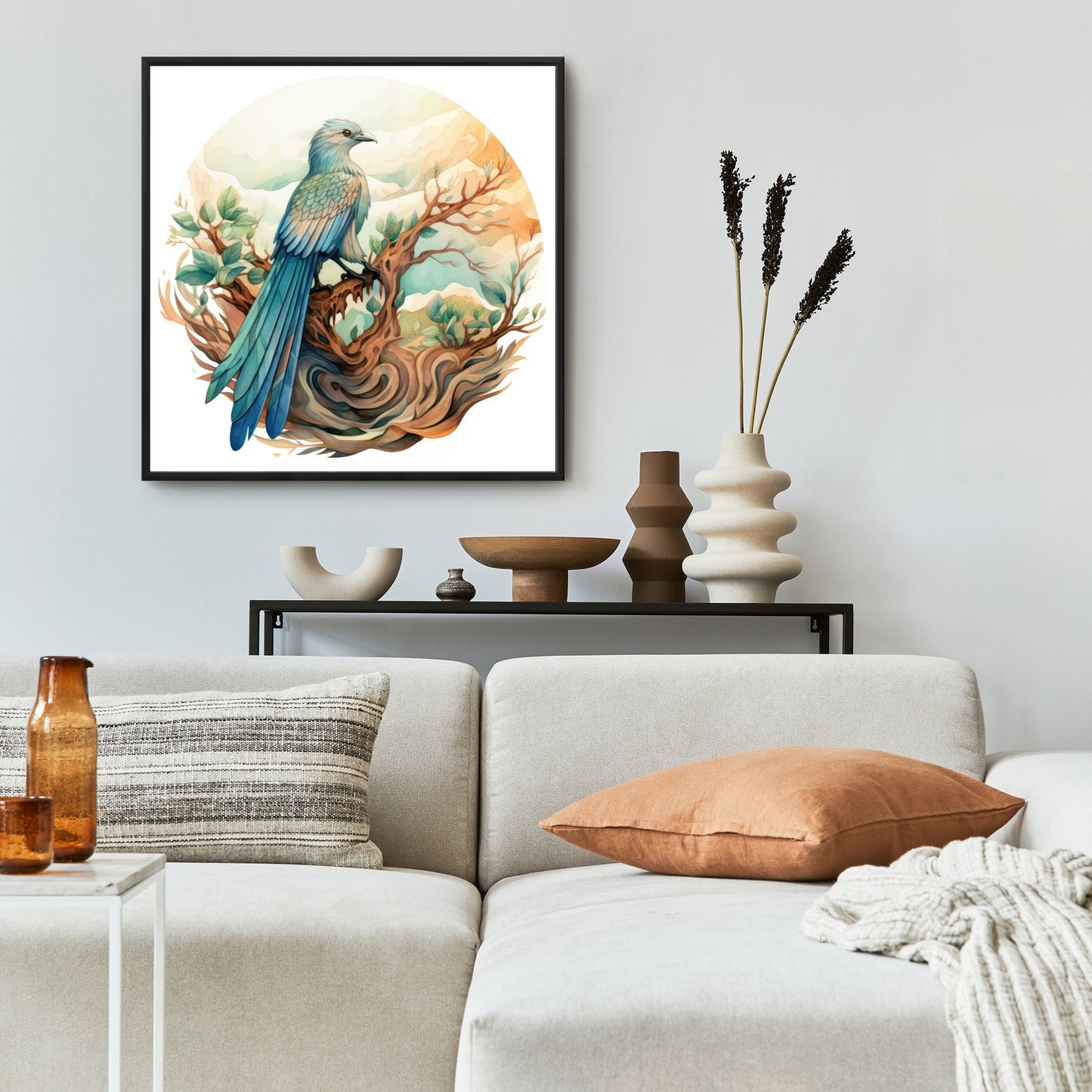 Perched - 36"x36" Framed canvas