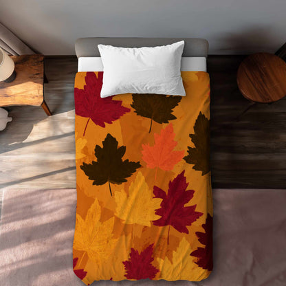 Housse de couette Feuilles d'automne | Linge de lit confortable