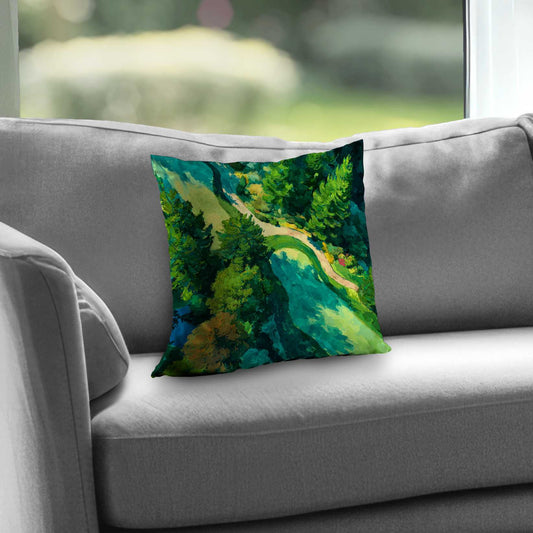 Peaceful Course Poly Twill Throw Pillow | Home Decor Accent