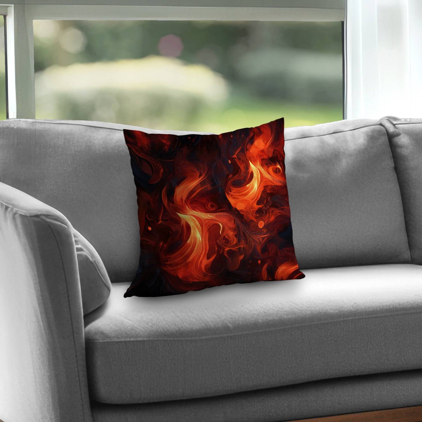 Fires of heck - Throw pillow - Print on demand