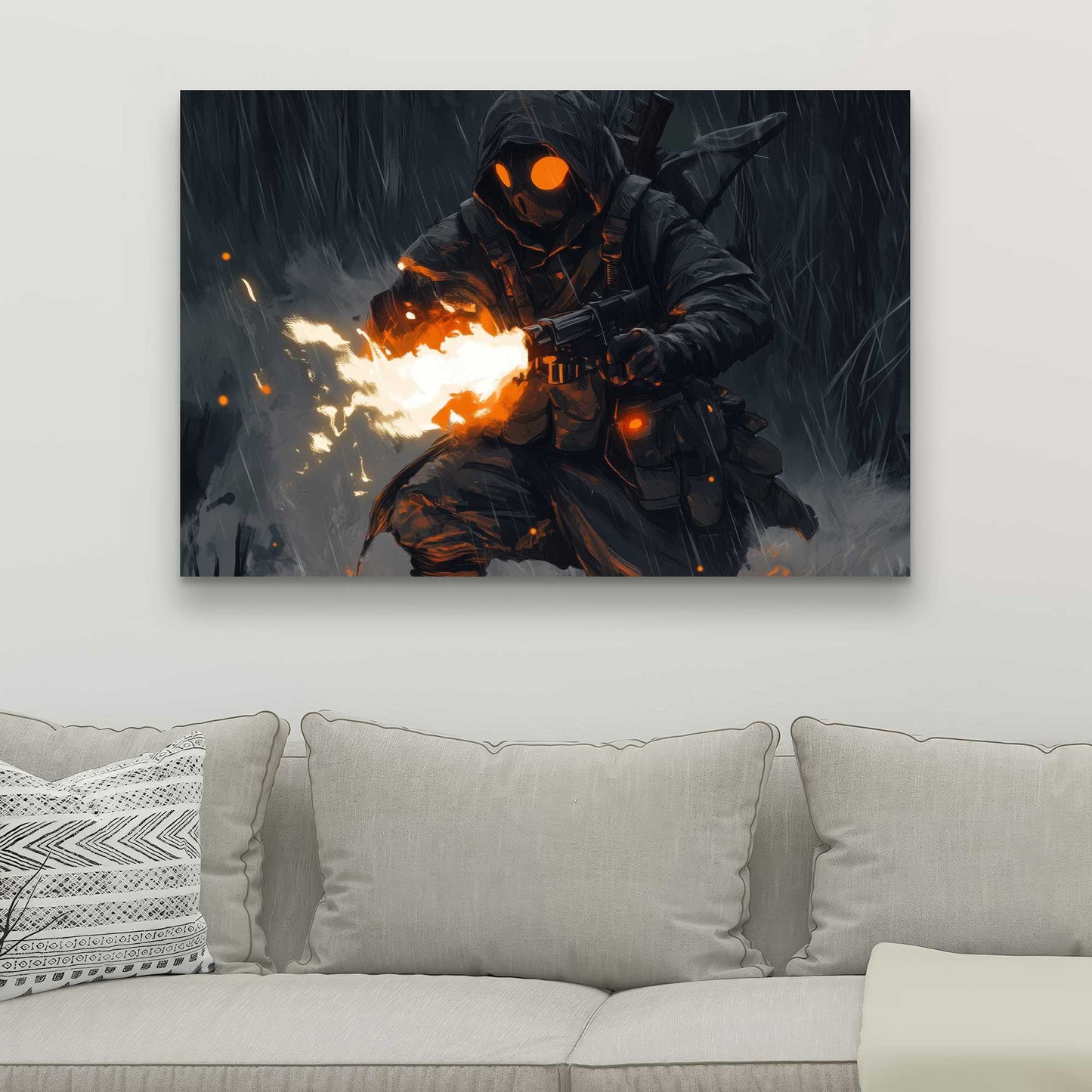 Scorch White Canvas - Stylish Home Decor for Any Space