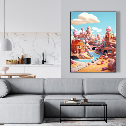 Sweet kingdom - 36"x36" Framed canvas