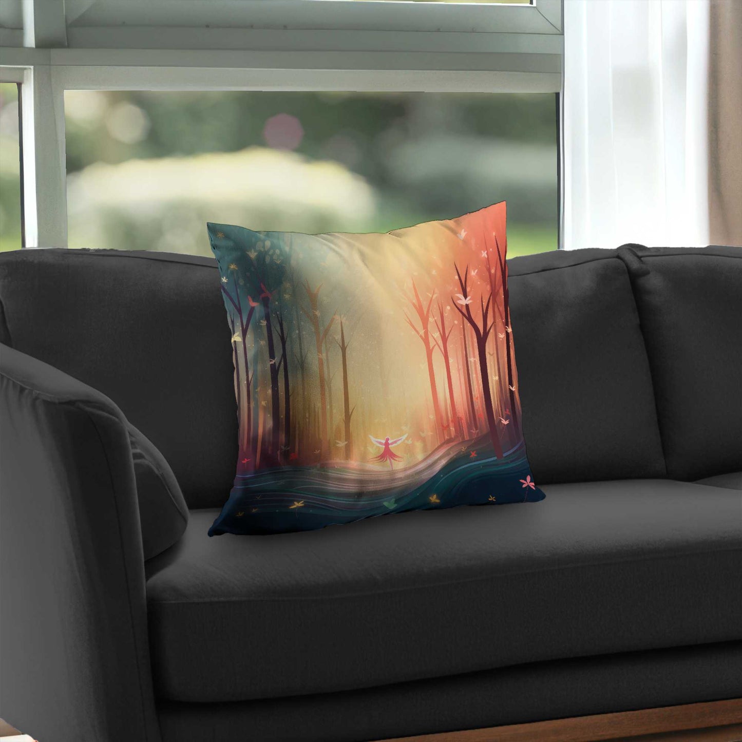 Coussin décoratif en sergé de polyester Enchanted - Décoration d'intérieur élégante