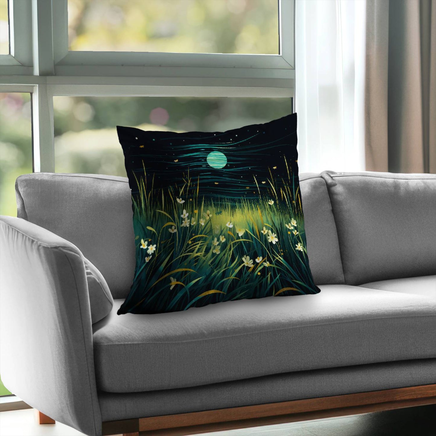 Windy night - Throw pillow - Print on demand