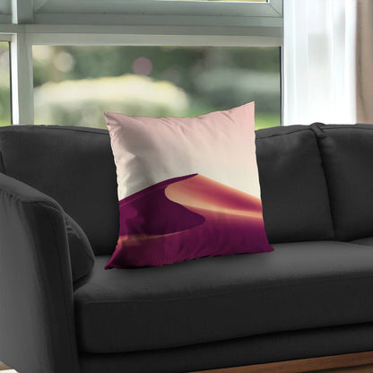 Coussin décoratif en sergé de polyester motif sable - décoration intérieure élégante
