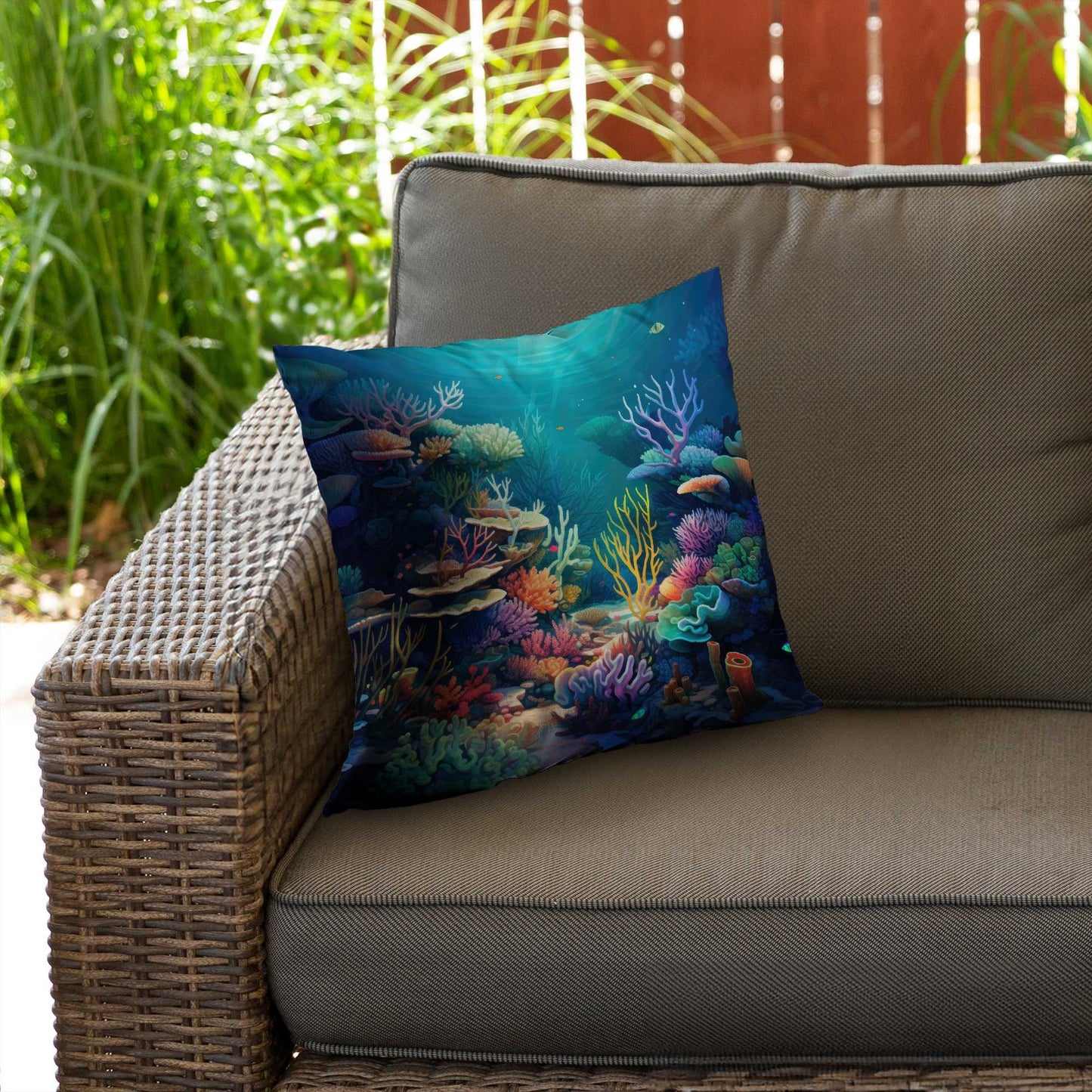 Filled with Life Poly Twill Throw Pillow | Home Decor Accent