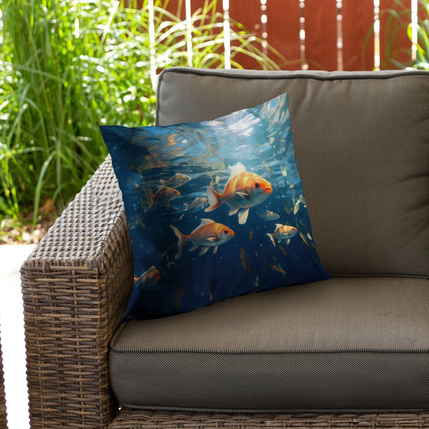 Free flow - Throw pillow - Print on demand