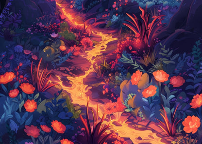 Burning Flowers Red Indoor Outdoor Door Mat - Home Decor