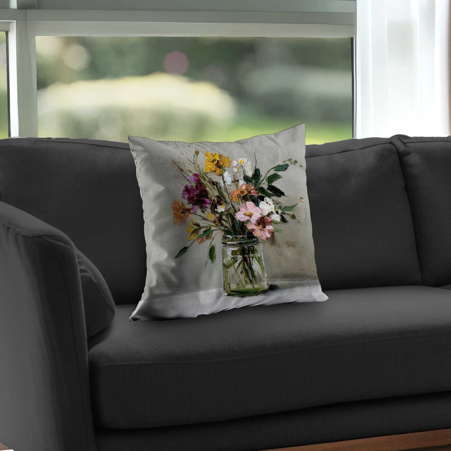 Still Life Poly Twill Throw Pillow - Home Decor Accent