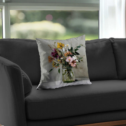 Still Life Poly Twill Throw Pillow - Home Decor Accent