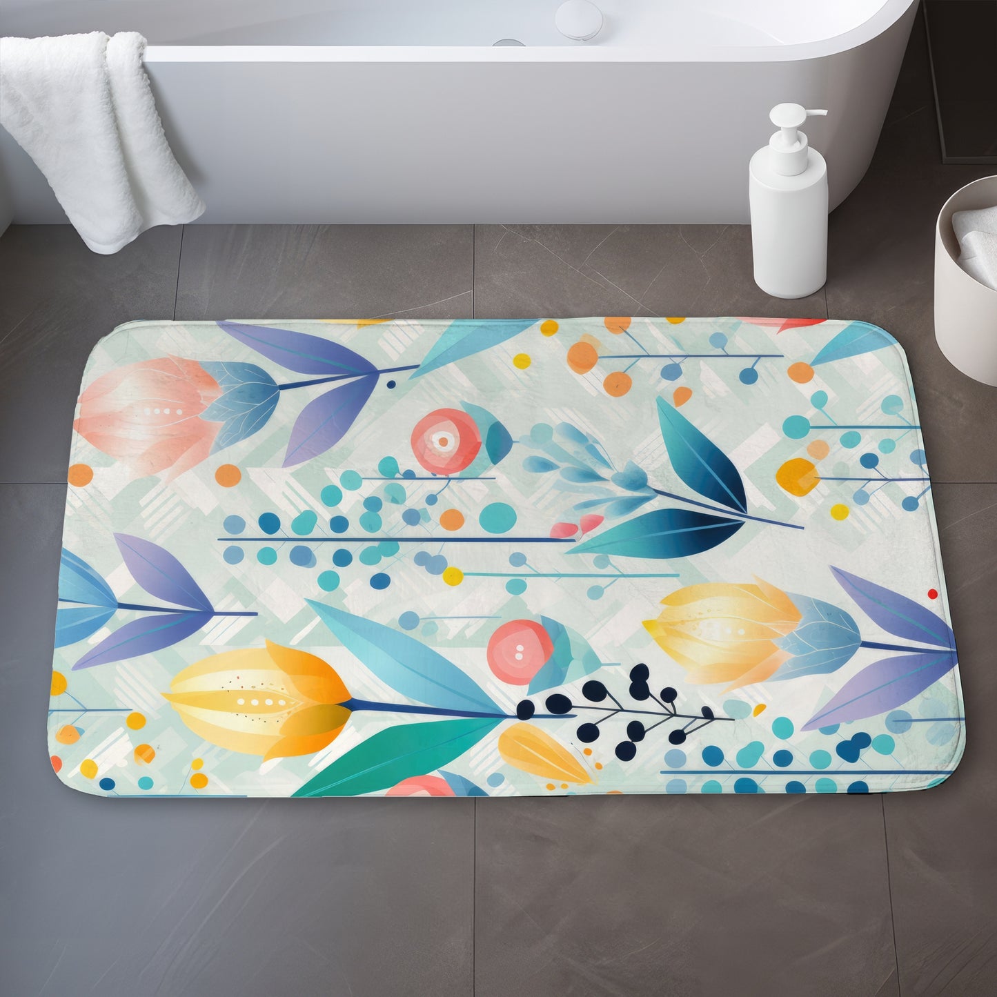 Calming Scents Orange Bath Mat for Home Decor | Soft & Stylish