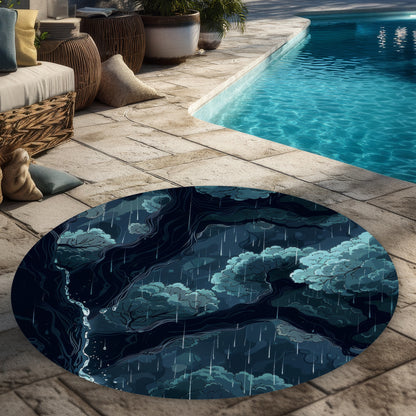 Tapis d'extérieur rond Canopy | Solution élégante pour la décoration intérieure