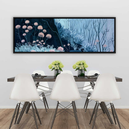 Annual freeze - Beige framed canvas for elegant home decor