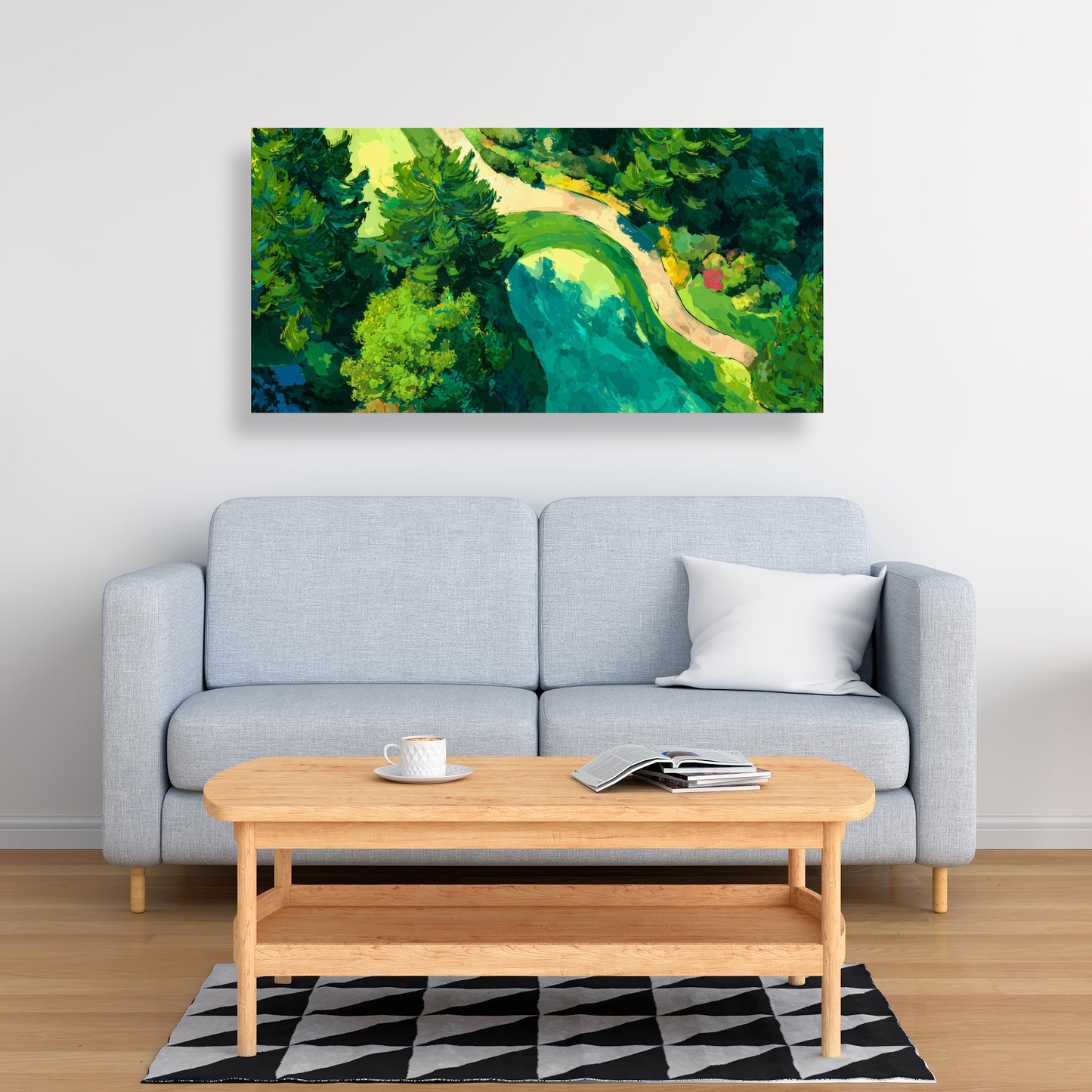 Peaceful Course - Modern Man Cave Canvas for Home Decor