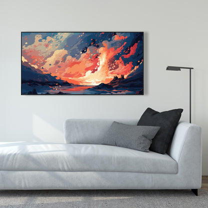 Magma does not wait - 36"x36" Framed canvas