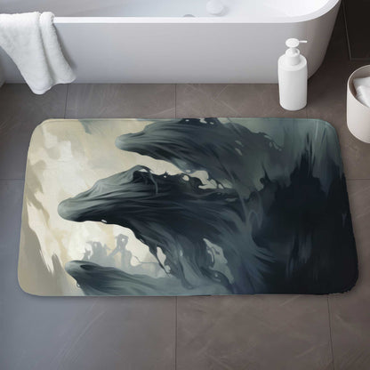 Tapis de bain Terres maudites | Tapis décoratif unique pour salle de bain