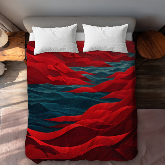 Housse de couette Mer Rouge | Décoration élégante pour chambres douillettes