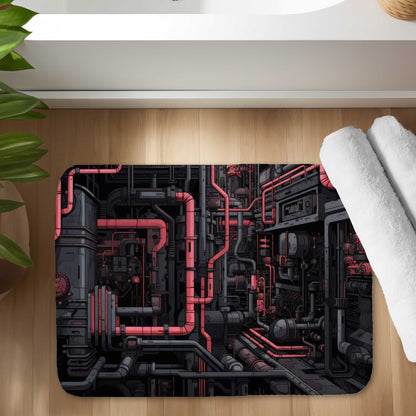Tubular Nightmare Red Bath Mat | Stylish Home Decor Accent