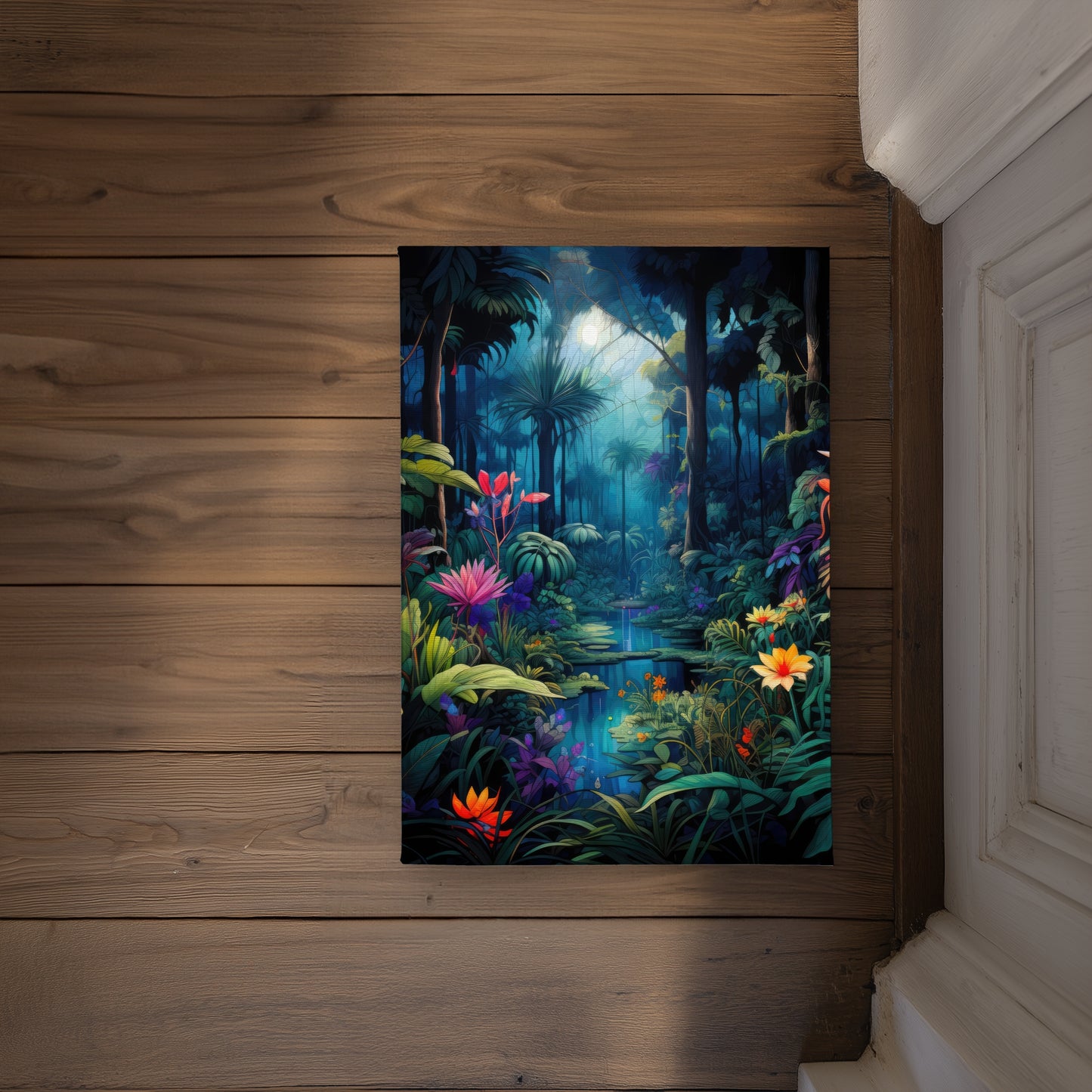 The beauty of nature Blue Indoor Outdoor Door Mat - Decor