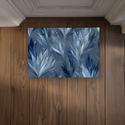 Icy Leaves Indoor Outdoor Door Mat - Stylish Home Decor