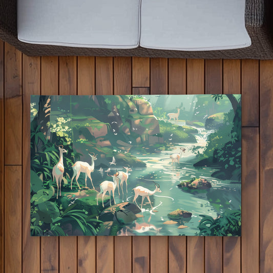 Sipping White Outdoor Area Rug - Stylish Home Decor Accent