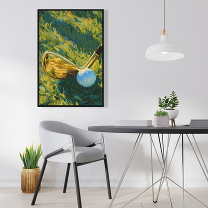 Golden club - 24"x24" Framed canvas