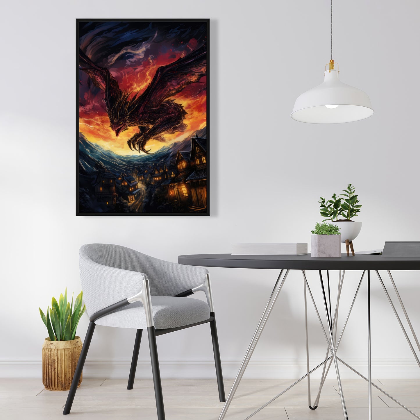 Back for Revenge - Orange Framed Canvas for Home Decor