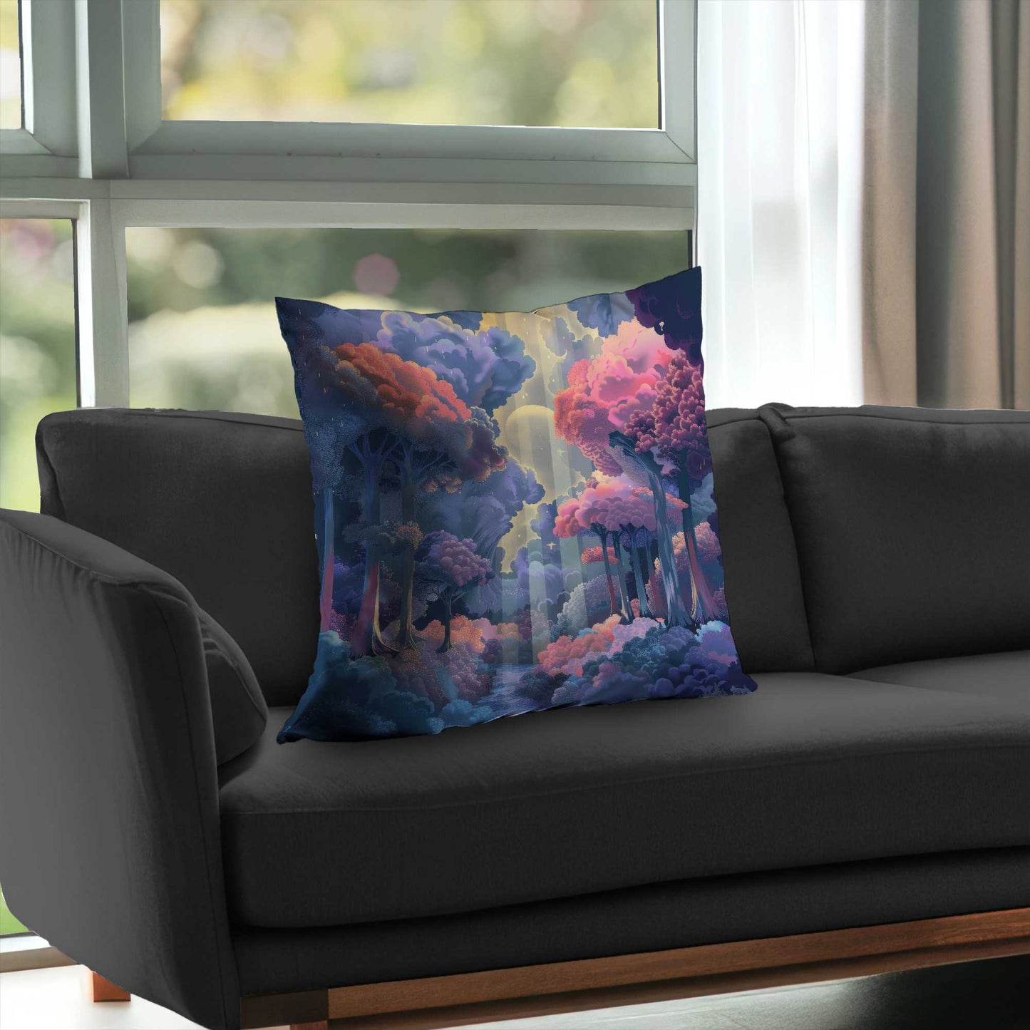 Beams Poly Twill Throw Pillow - Stylish Home Decor Accent