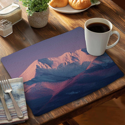 Rising Snow Gray Braided Polyester Placemat for Home Decor