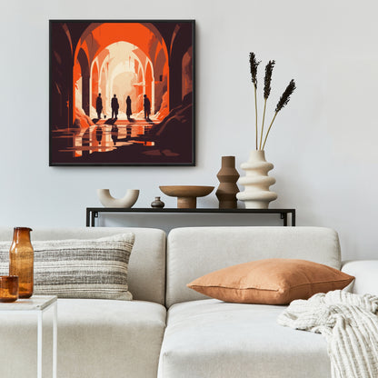 Faith Restored Beige Framed Canvas | Elegant Home Decor