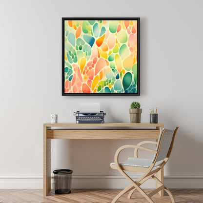 Organic Fruits Orange Framed Canvas | Home Decor Art