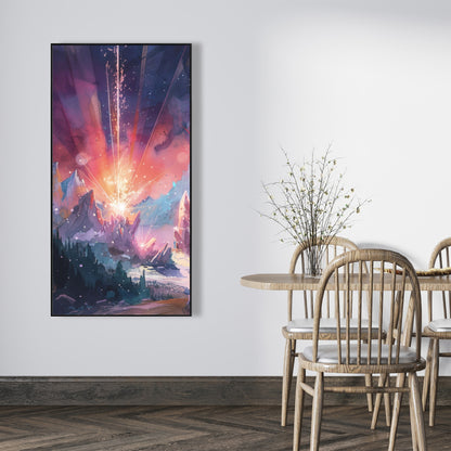 Beaming signal - 36"x36" Framed canvas