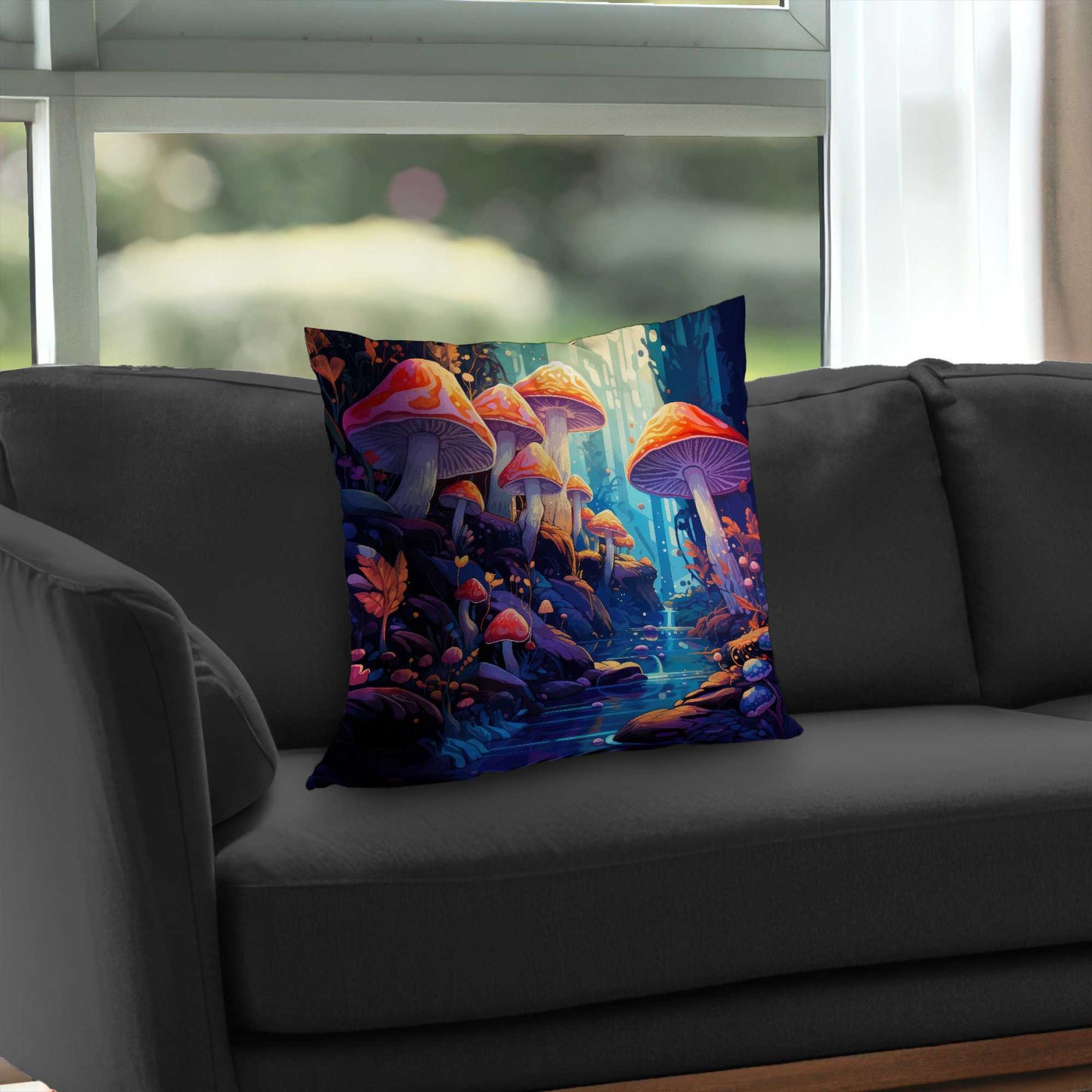 Regardez ça : un coussin décoratif en sergé de polyester pour la décoration intérieure.