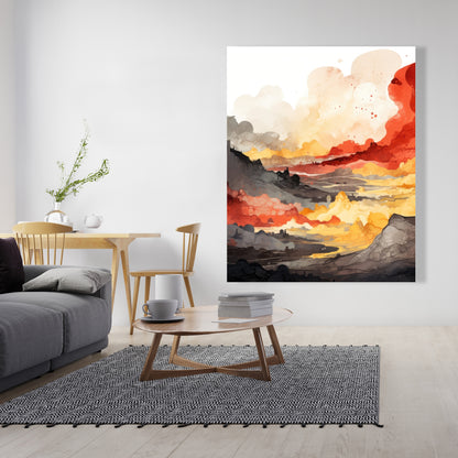 Scolding Land - White Canvas Art for Elegant Home Decor