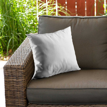 Coussin décoratif en sergé de polyester blanc pur | Décoration d'intérieur élégante
