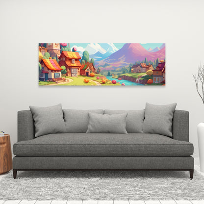 Sweet town Purple Canvas - Stylish Home Decor Accent