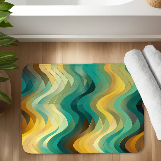 Jagged Luxury Yellow Bath Mat | Stylish Home Decor Essential