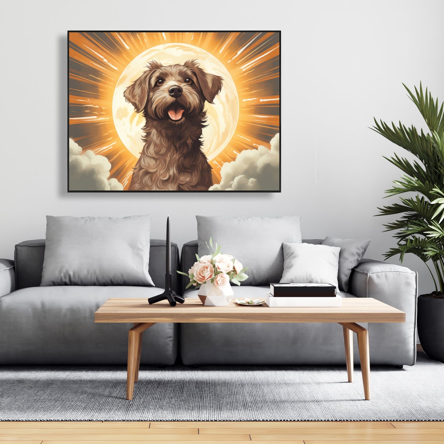 Pupper - 36"x36" Framed canvas