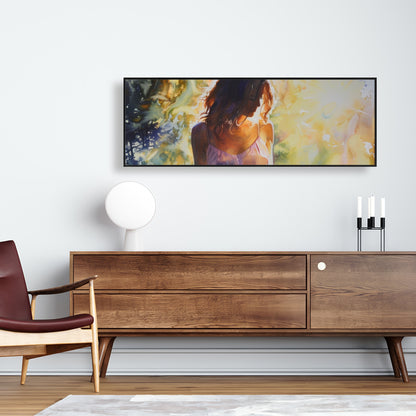 Out of the Water - Blue Framed Canvas for Home Decor