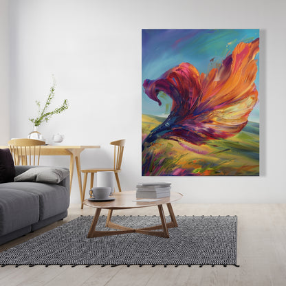 The Leaf - Red Canvas Art for Stylish Home Decor