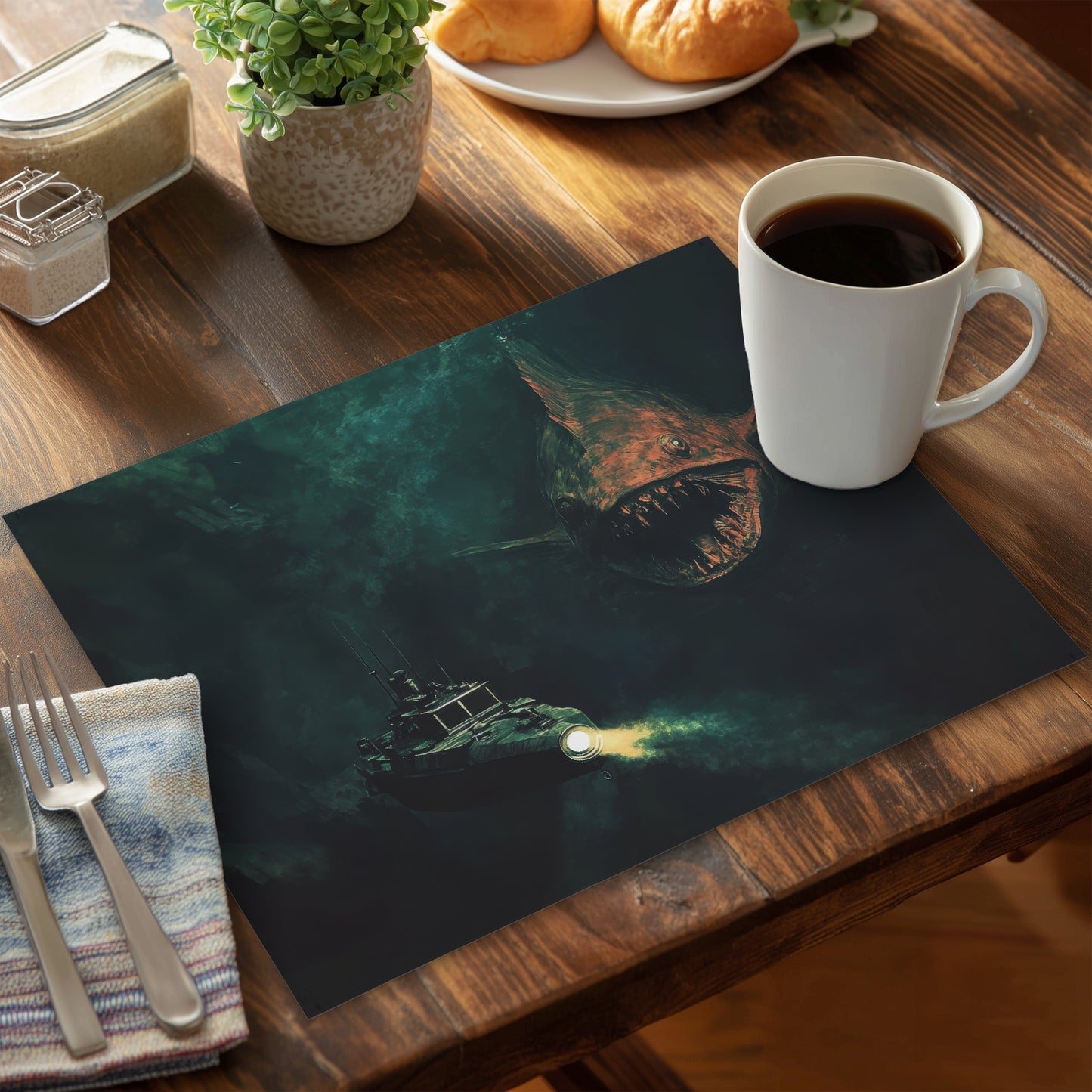 Depths Polyester Placemat - Elegant Home Decor Accent