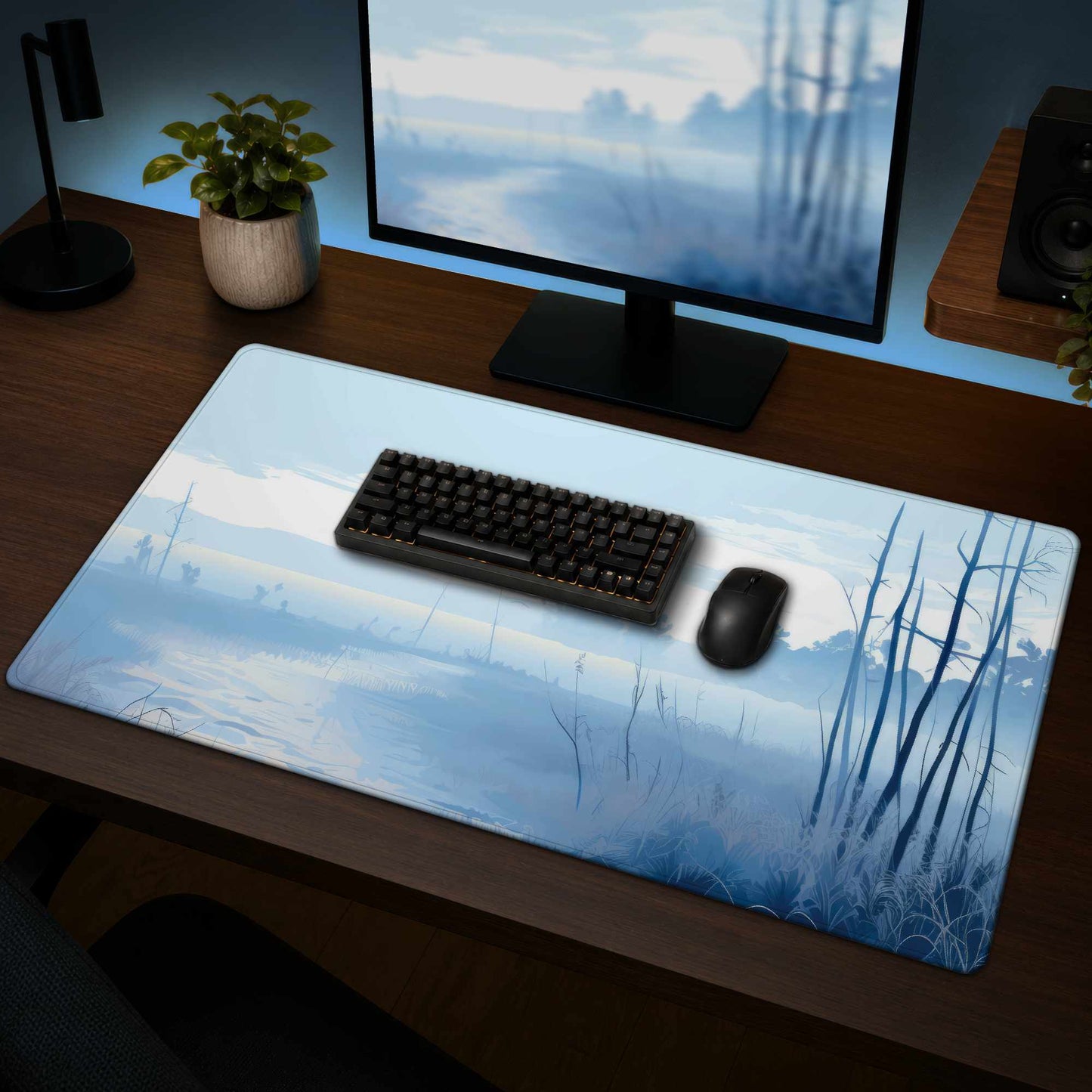 Cold Swamp Desk Mat - Stylish Home Decor, Durable Surface