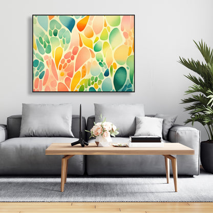 Organic Fruits Orange Framed Canvas | Home Decor Art