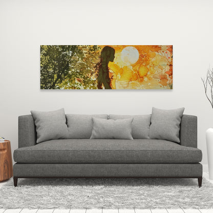 Peaceful Sun - Orange Canvas Art | Modern Style